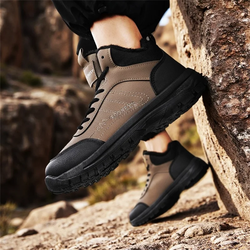 2026 الرجال التكتيكية الثلوج الأحذية مقاوم للماء أحذية الشتاء عدم الانزلاق الدافئة خفيفة الوزن في الهواء الطلق أحذية التنزه أحذية عمل