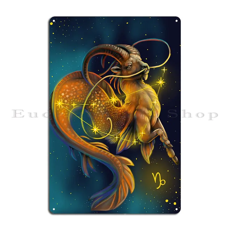 Capricorn Dragon Metal Sign Retro Kitchen Classic Wall Decor Customized Tin Sign Poster