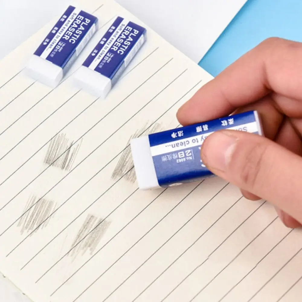 10 pezzi 2B PVC gomma bianca cancelleria studente matita di gomma disegno materiale scolastico