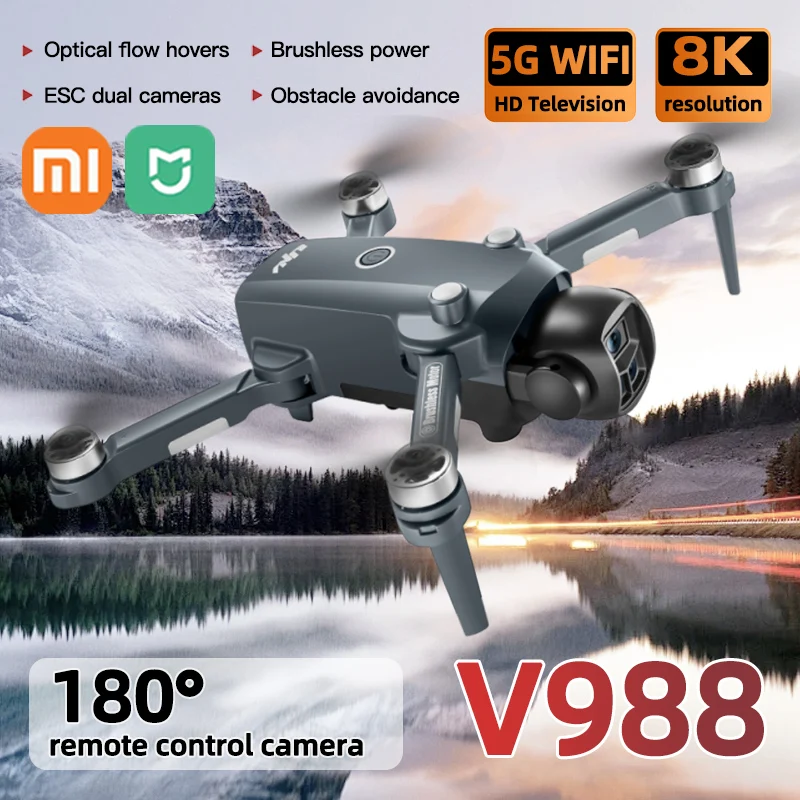

Xiaomi Mijia NEW V988 Drone 5.6-inch large screen remote control 8K Professional HD camera 5G WIFI Brushless RC Quadcopter Dron