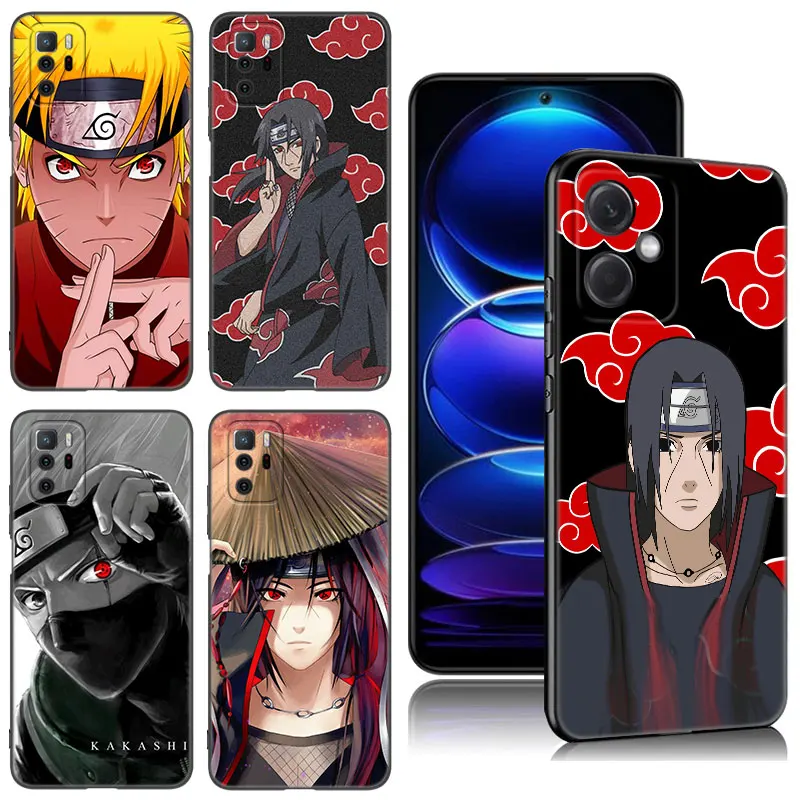 Cool N-Narutos Anime Black Silicone Phone Case For Xiaomi Redmi Note 10 11 11S 12 13 Pro 4G Plus 10S 12S 11T 5G