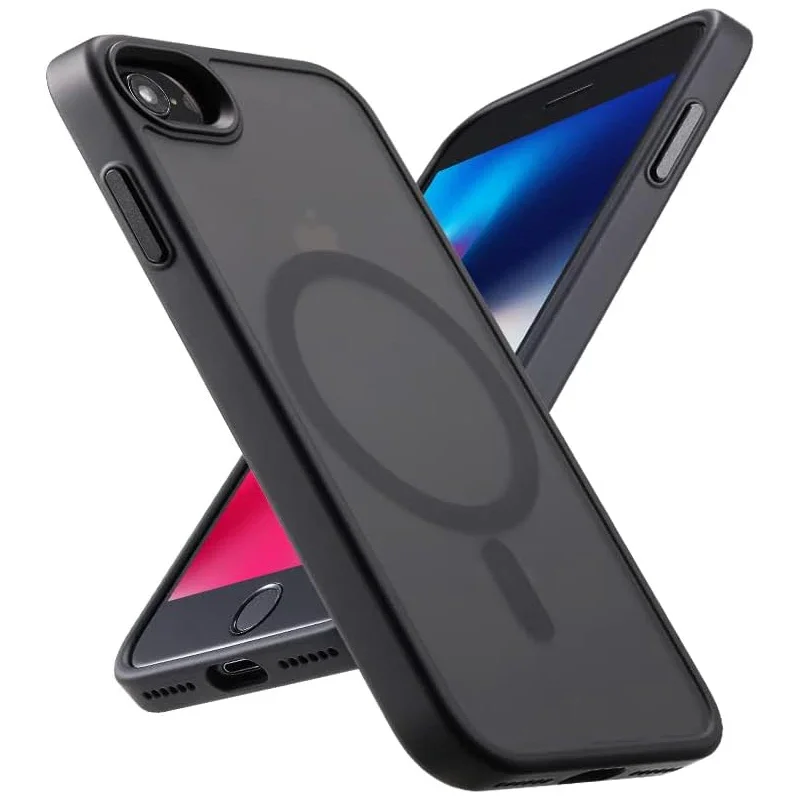 Funda magnética para Magsafe Mag Safe iPhone SE 3 2 2022 2020 8 16 E 16e 16Pro 15 Pro Max 14 Plus 13 12 11 accesorios de cubierta negra