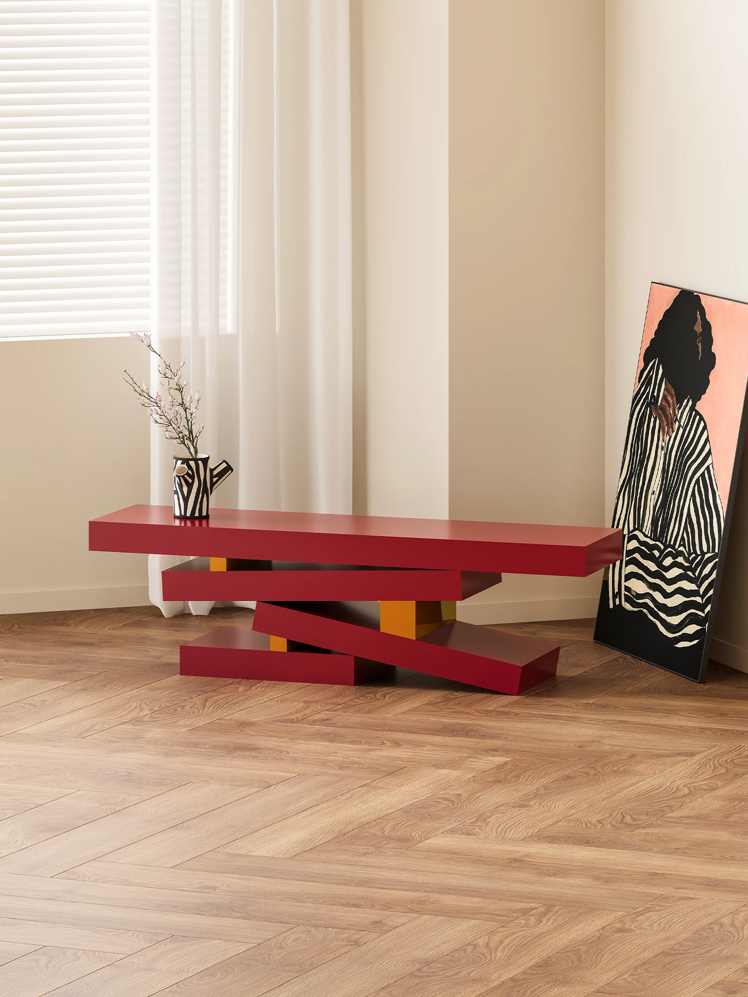 기하학적 멤피스 도어 신발 교환 의자 조명 럭셔리 모던 컬러 로우 포치 캐비닛