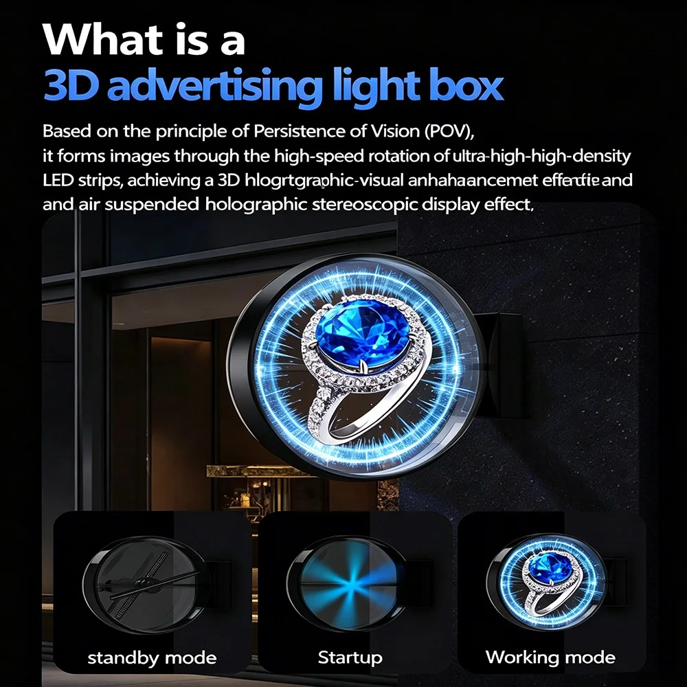 New 3D Advertising light box LED Light Display Box - Halloween & Christmas  Decor Video & Image Playing Feature