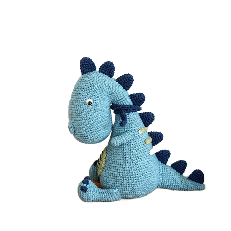 TPRPYN 27cm Dinosaur Crochet Kit Needlework Dragon DIY Knitting amigurumi Crocheting Craft kits handmake With yarn pattern video