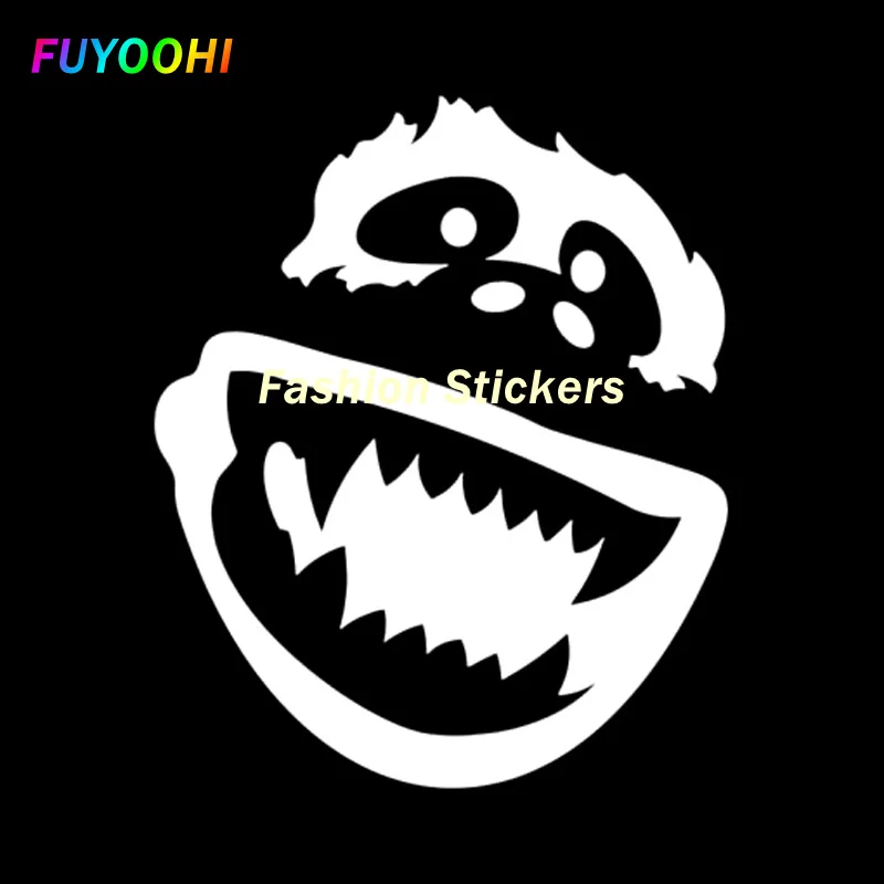 FUYOOHI Exterior/Protection Fashion Stickers Personality Christmas Abominable Snowman Cartoon Car-Styling Sunscreen PVC Stickers