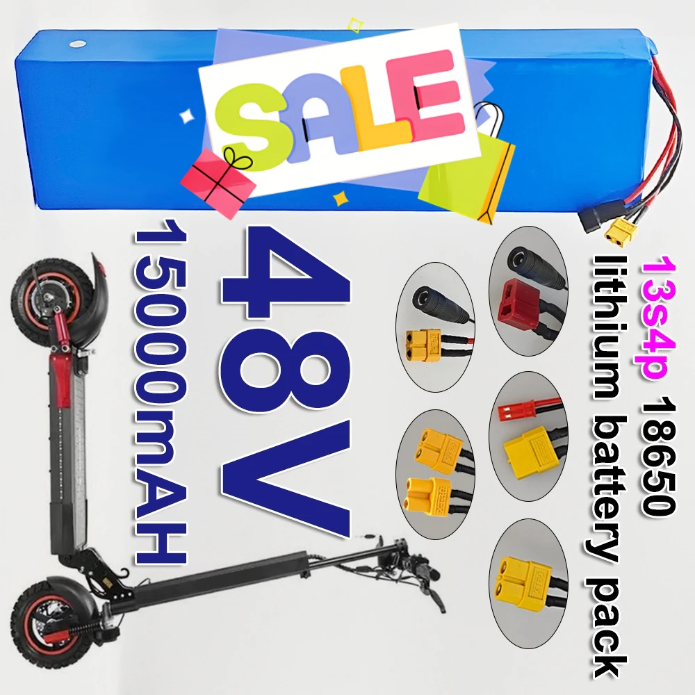 

54.6V for Citycoco BMS electric scooters 48V lithium-ion battery 48V 15Ah 1000W 13S4P lithium-ion battery pack