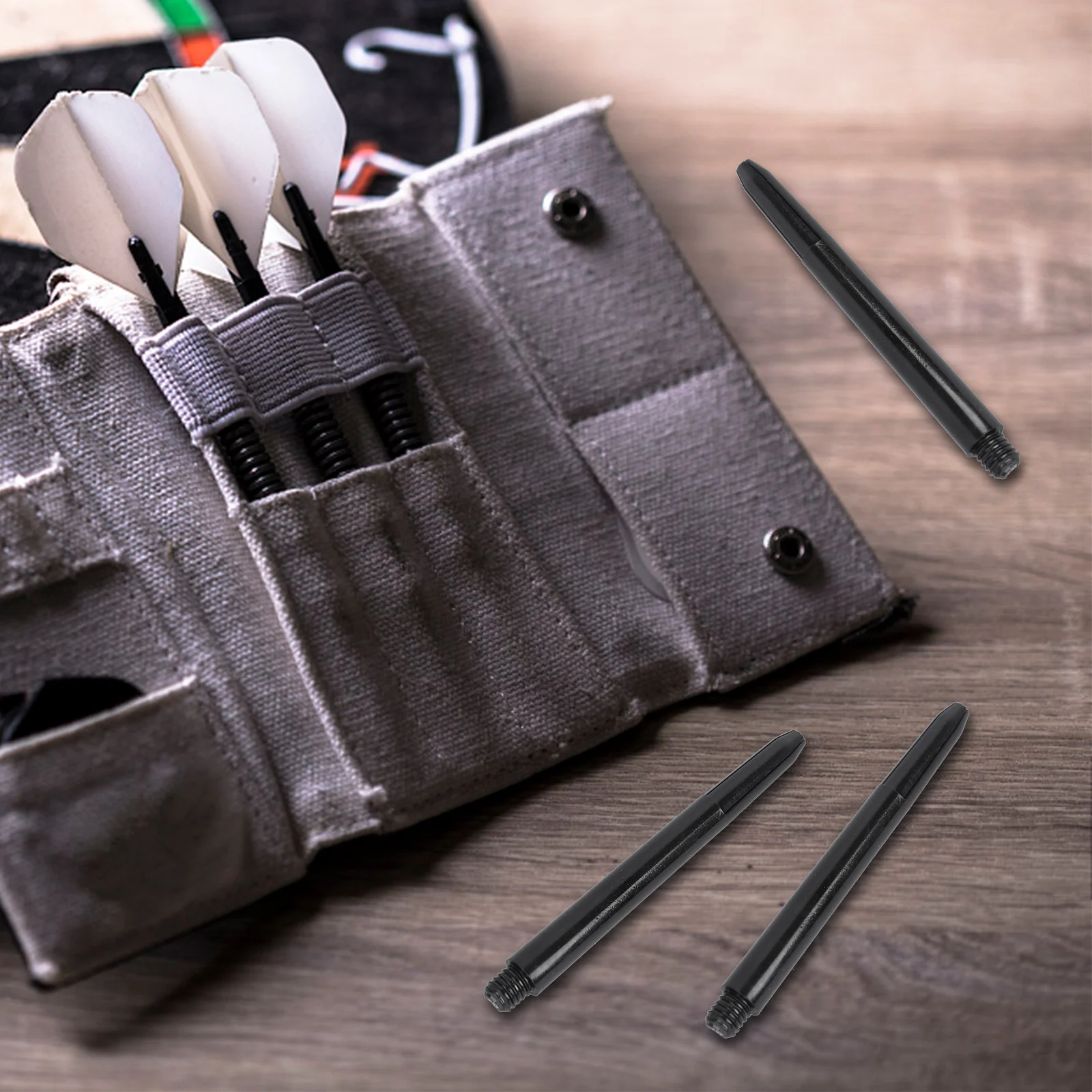 100pcs Plastic Shafts For 48Mm Medium Length Thread Standard Black Stem Rod Replacement Lightweight Durable