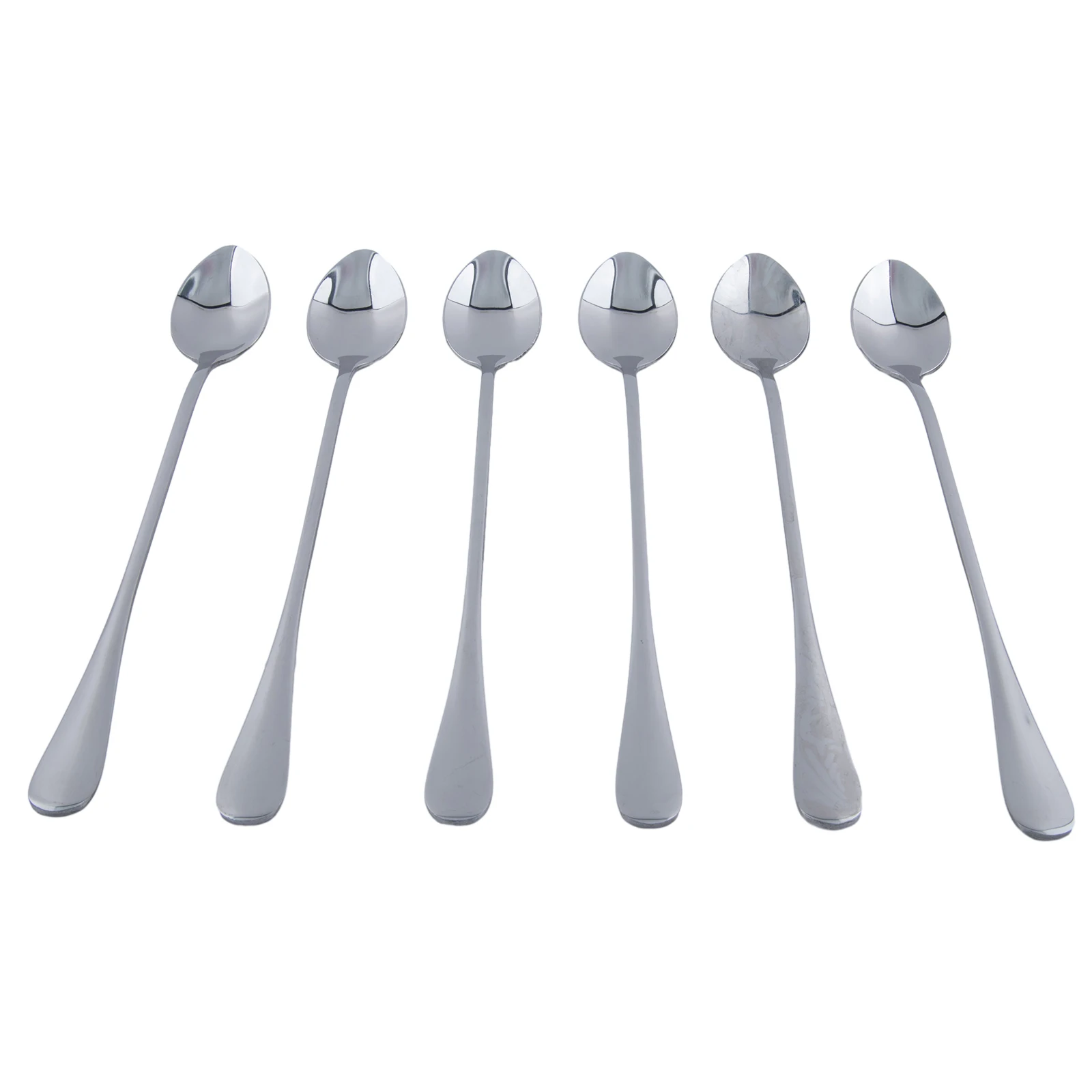 Household Stainless Steel Spoon Set of 6 Suitable for Ice Tea Coffee Soup Chili Ravioli Cereal and Dessert Preparation