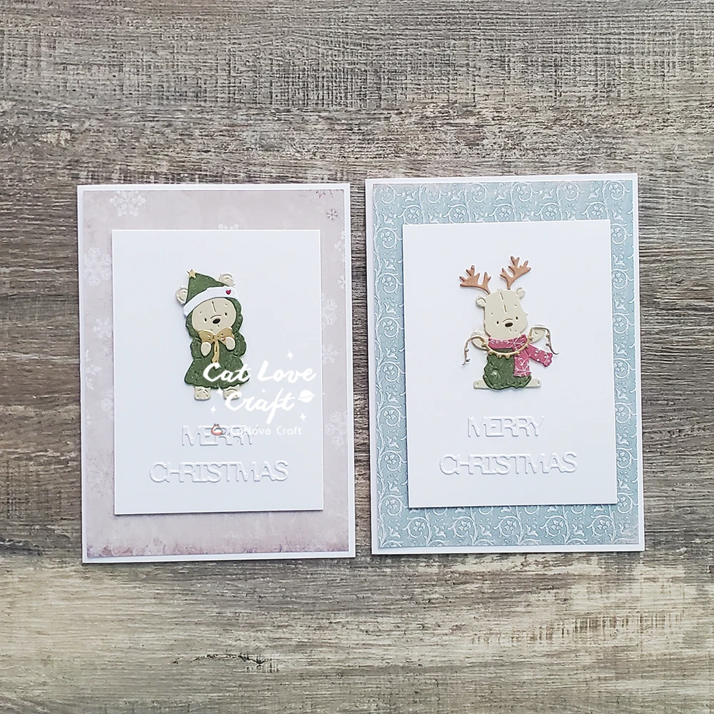 Catlove Niedliche Weihnachtstiere Metall-Stanzformen Scrapbooking-Schablone Stanzwerkzeug für Kartenherstellung DIY-Handwerk Prägung Neue Stanzformen – Detail 22