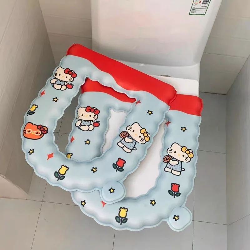 

MINISO SANRIO Hello Kitty Kawaii аниме мультфильм коврик для унитаза из ЭВА все сезоны бытовой водонепроницаемый новый чистый и гигиенический утолщенный