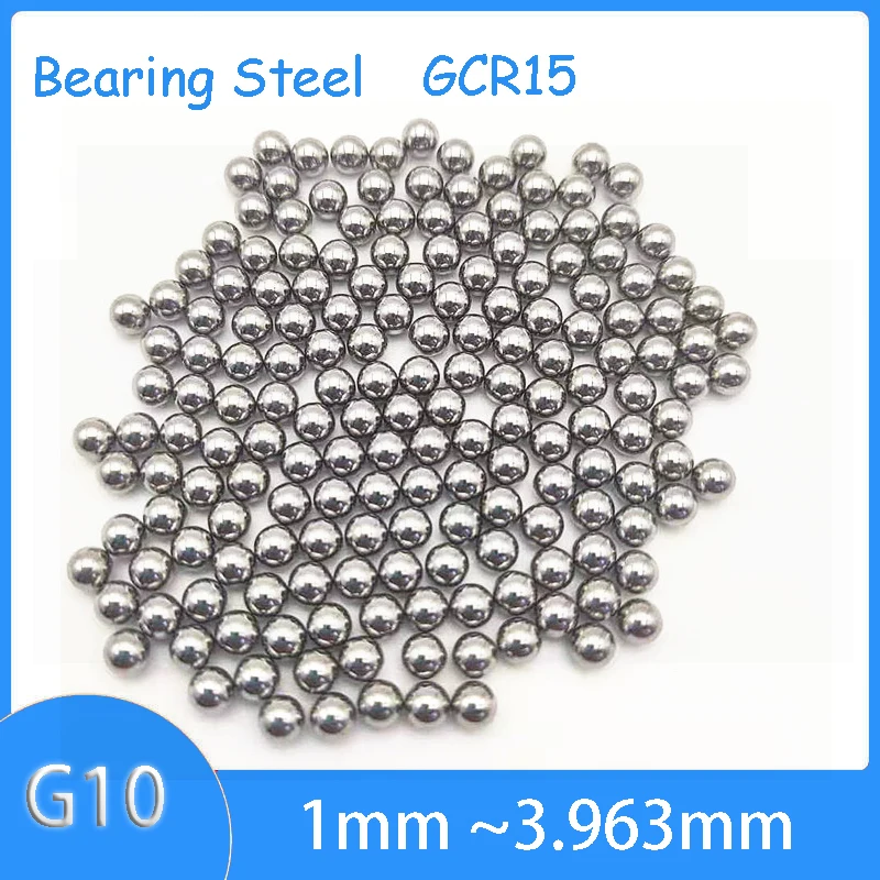 10pcs~1000pcs G10 Bearing Steel Balls 1mm ~ 3.963mm Solid Smooth High Precision GCR15 Bearing Steel Ball Spherical Bead Ball