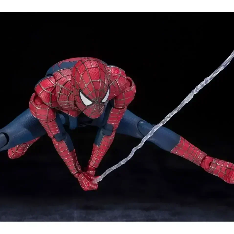 SHF Spider Man 3ตุ๊กตาขยับแขนขาได้ Spiderman 3 tobey maguire อนิเมะรูปปั้นพีวีซีของสะสมตุ๊กตาของขวัญปีใหม่