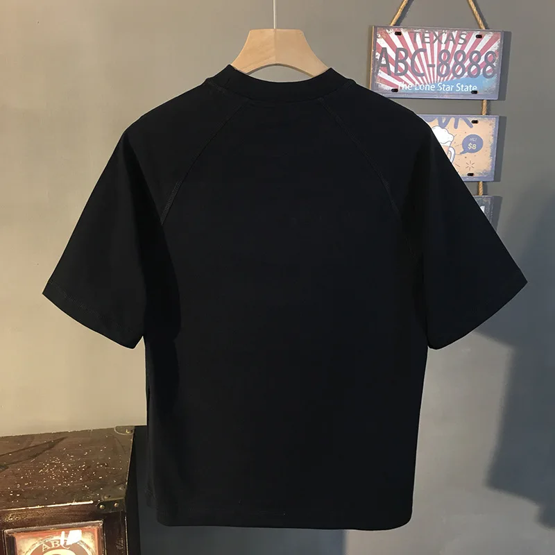Mini trendy t-shirt for men loose and fashionable versatile round neck 2025 new summer casual printed short sleeve top