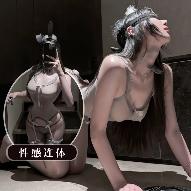 囁くバニーガール: シアーボディ＋ガーターストラップ