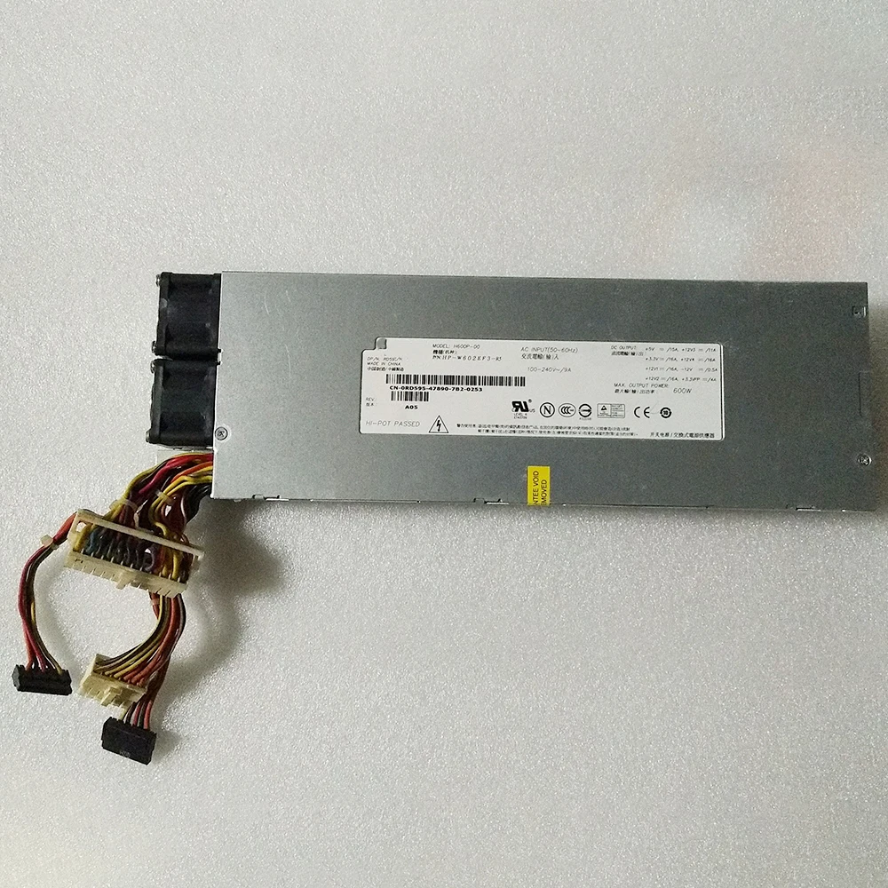 For DELL PowerEdge SC1435 600W Server Power Supply RD595 0RD595 H600P-00 