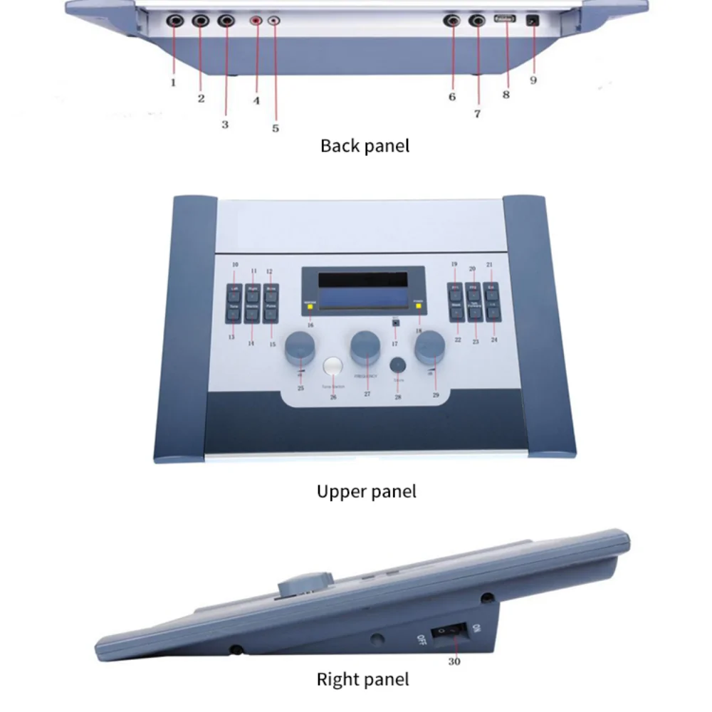 Professional LCD Digital Audiometer Diagnostic Medical Pure Tone Audiometer For Hearing Test Adult Hearing Screening Instrument