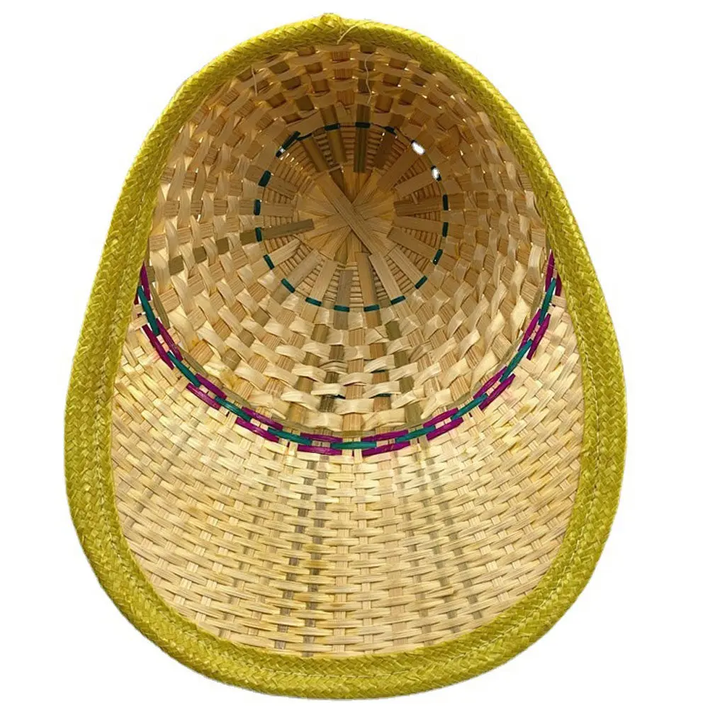 Unisex Pineapple Bamboo Hat 58-60Cm Sun Protection Lightweight Woven Asian Sun Cap Fishing Performance Costume Supplies