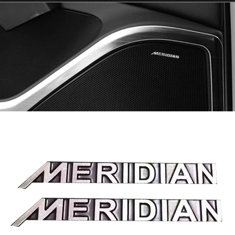 

4PC High-Quality Metal Aluminum MERIDIAN Logo Stickers Car Hi-Fi Speaker Audio Badge Stereo Emblem Sticker