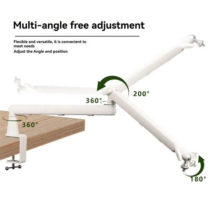 FULL-Mic Stand Desk With Desk Mount Clamp Adjustable Studio Microphone Stand Mic Adjustable Microphone Stand Desk