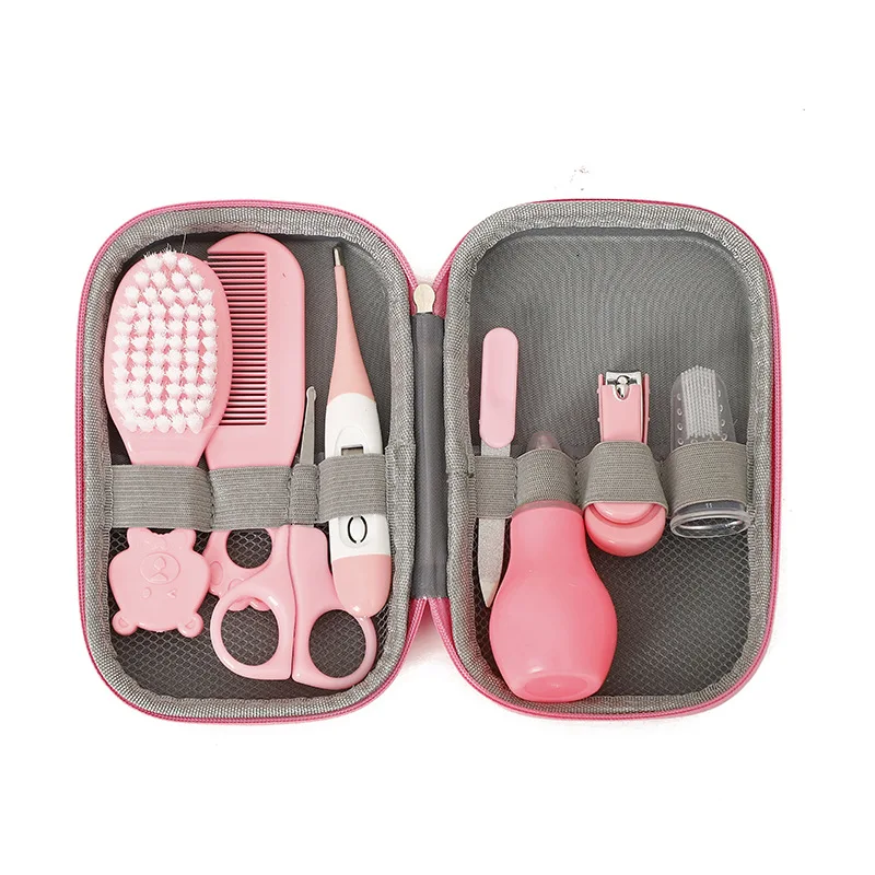 8PCS Child Care Cleaning Set Nail Clippers Comb Massage Soft Bristle Brush Set Kit