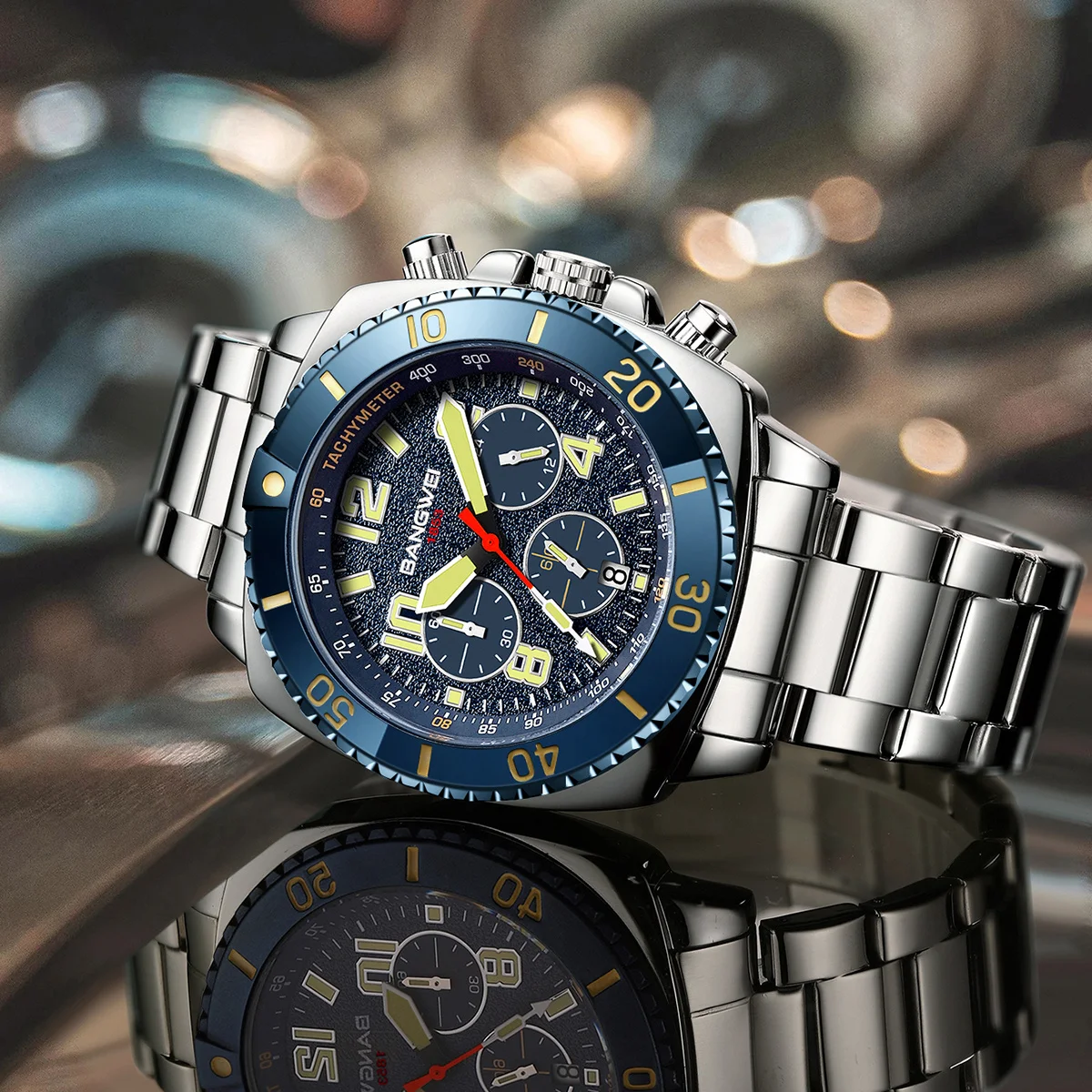 LIGE Original Quartz Watches for Men Fashion Luxury Stainless Steel Casual Waterproof Luminous Chronograph Calendar Men's Watch