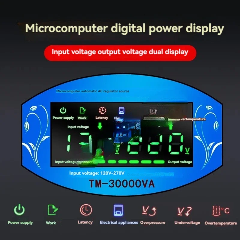 LCD Display Voltage Regulator SBW High-Power Air Conditioning Fully Automatic Commercial Intelligent Voltage Stabilizer