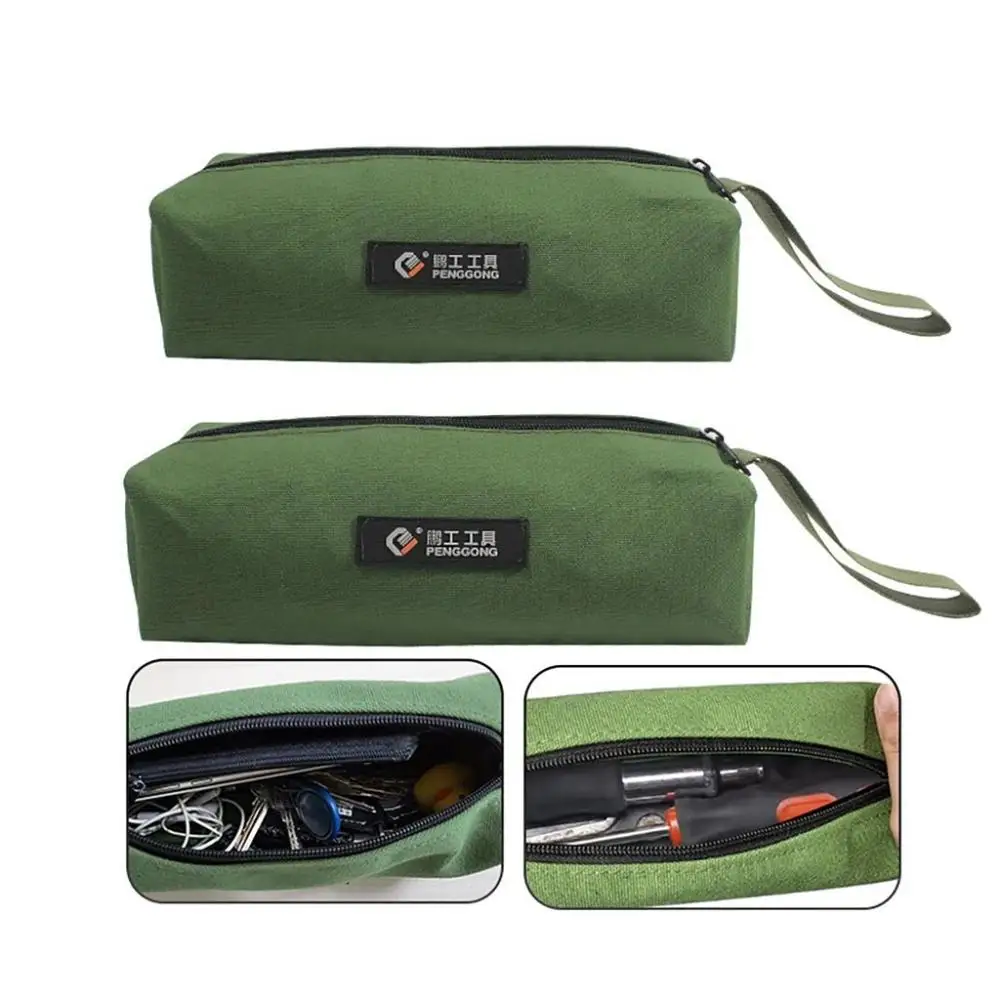 with Smooth Zipper Tool Holder Quality Canvas Water Resistant Electrician Tool Bag Canvas Pouch Tool Organizer Tool Bags