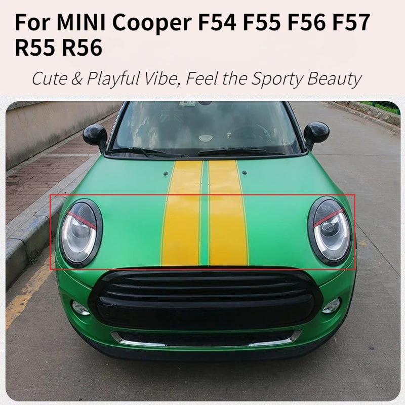 For MINI Cooper F54 F55 F56 F57 R55 R56 Car Headlight Eyelid Light Eyebrow Lamp Decoration Stickers