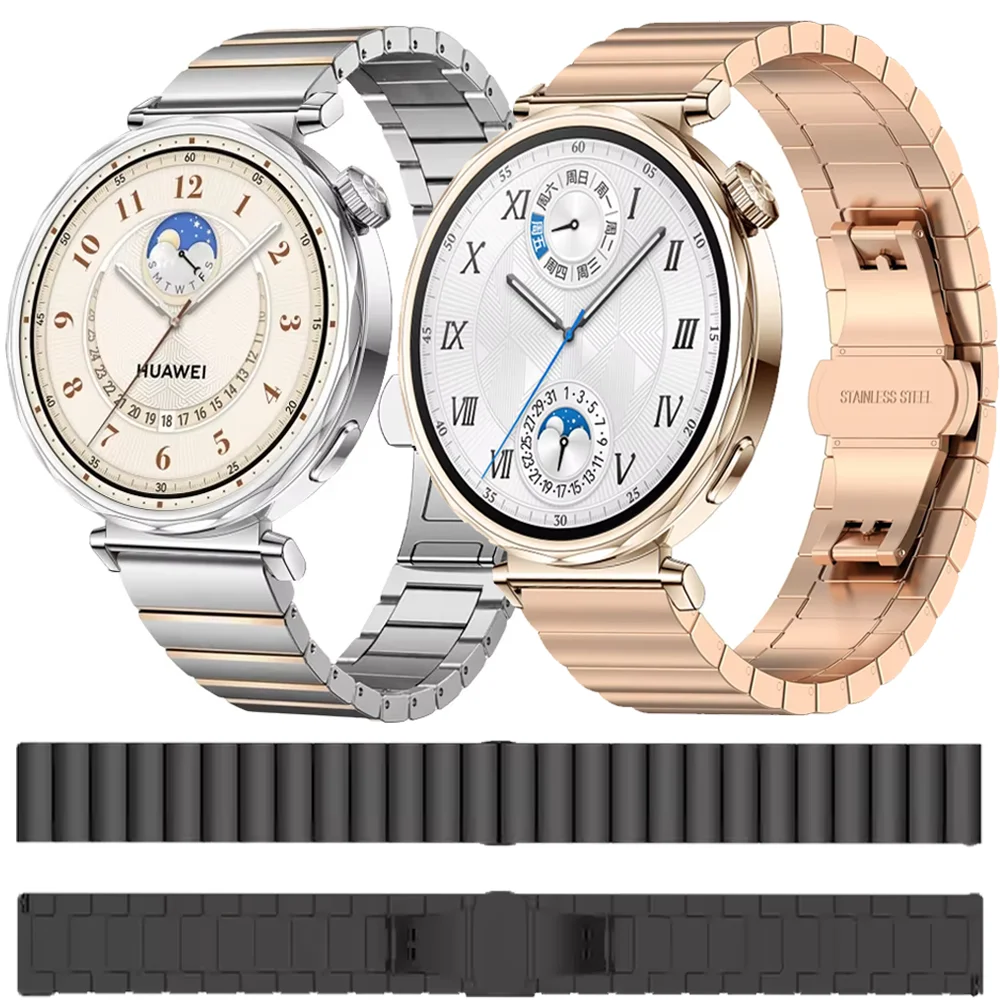 

Металлический ремешок из нержавеющей стали 18 мм для Huawei Watch 5/GT5 Pro 42 мм, роскошный браслет-браслет Huawei Watch GT5/GT4, 41 мм, ремешок Correa
