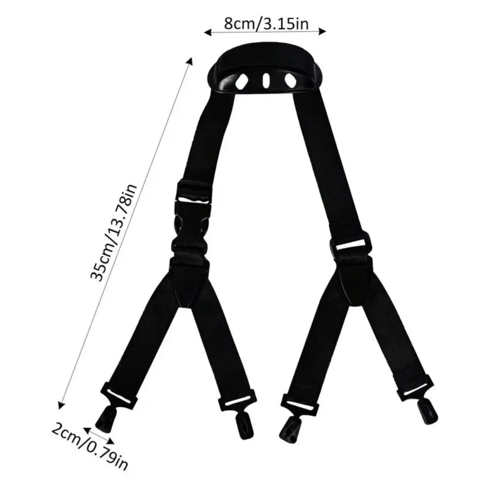 جديد النايلون Y على شكل خوذة حزام الذقن قابل للإزالة قابل للتعديل خوذة أمان مشبك قبعة سوداء حزام الذقن خوذة الملحقات