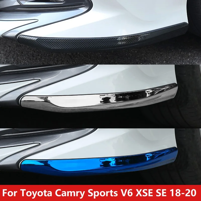 Per Toyota Camry Sports V6 XSE SE 2018-2020 in acciaio inox auto paraurti anteriore labbro anteriore angolo copertura Trim strisce di protezione