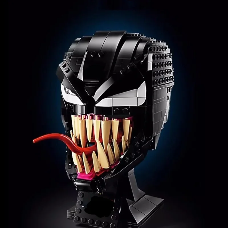 

Cool Venom Building Block Spiderman Ironman Darth Vader Head Assembly Marvel Super Heroes 3D Model Mini Brick Toy for Home Decor