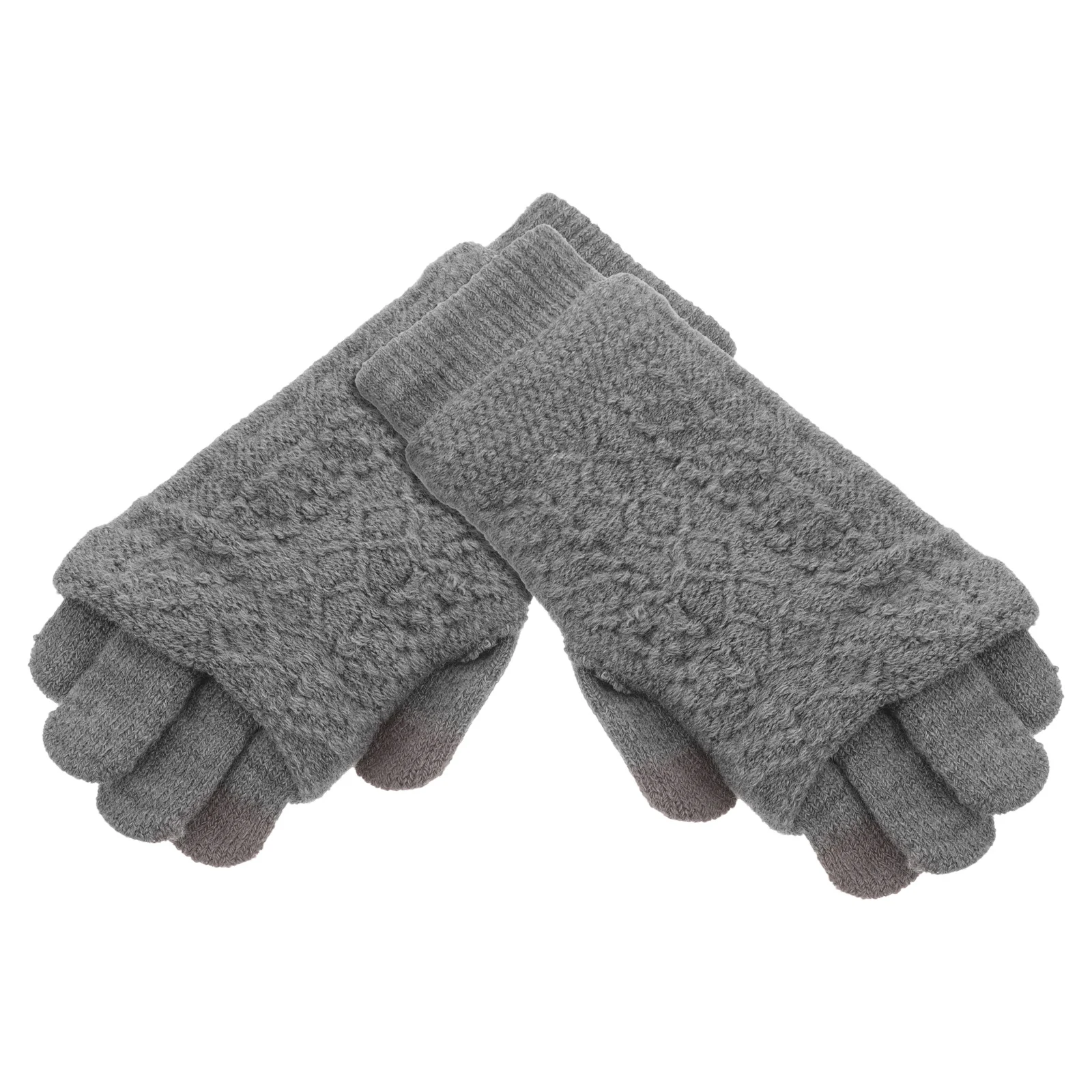 

1Pair Screen Gloves for Women Soft Knit Gloves for Cold Weather Outdoor Hiking Riding Anti-Slip Comfortable Fit