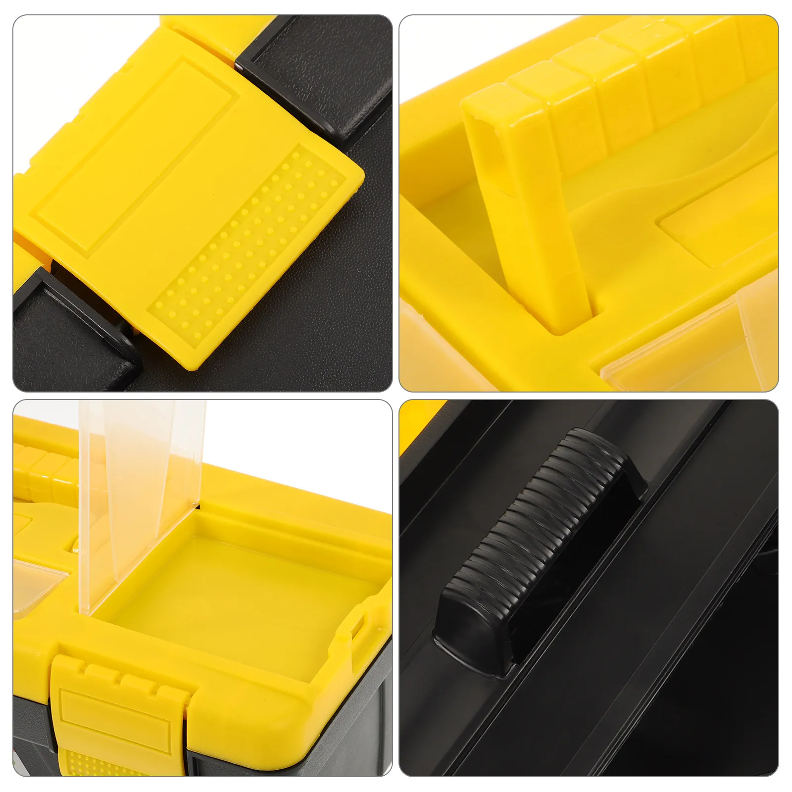 

1 шт. Большая коробка для хранения инструментов, прочная пластиковая конструкция, портативный ящик для инструментов для дома, мастерской, ремонта на автомобиле