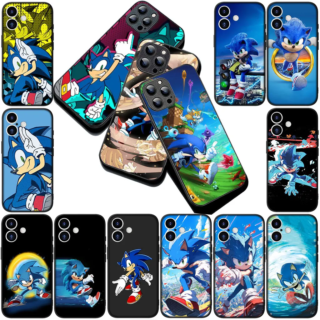 Чехол для телефона Hedgehog S-Sonics-Poster для Apple iPhone 16, 14, 15 Plus, 11 Pro Max 16E ProMax + 16 Plus, 15 + 14 + корпус
