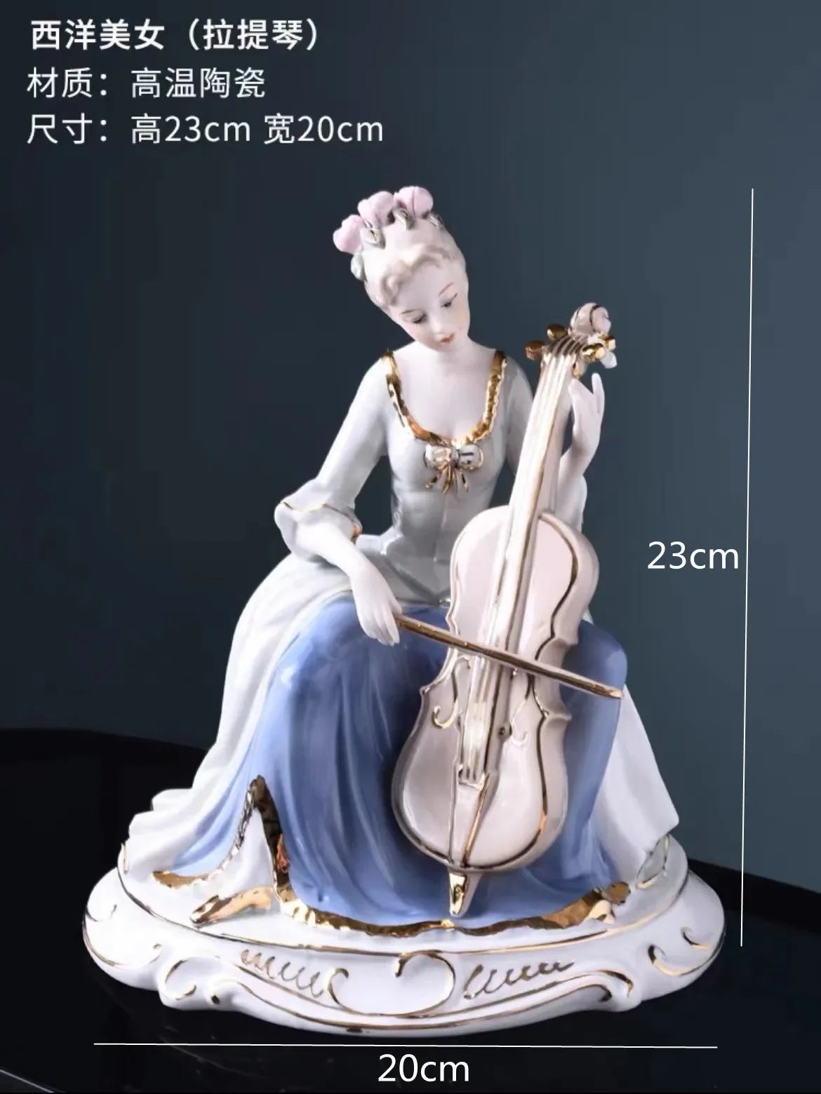 Ceramic Ornament Crafts Home Accessories Desktop Decorations Statuette Sculpture Display Knickknacks Statue Figurines Gift view 2
