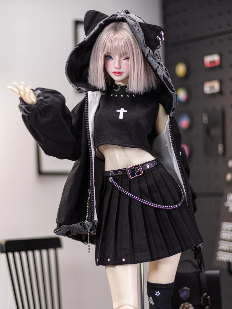 ชุดตุ๊กตา BJD สีฟ้าชมพู สำหรับตุ๊กตาขนาด 1/3 1/4 1/6 ชุดกระโปรง ชุดตุ๊กตา อุปกรณ์เสริมเสื้อผ้าตุ๊กตา ของขวัญ DIY (ไม่รวมตุ๊กตา)