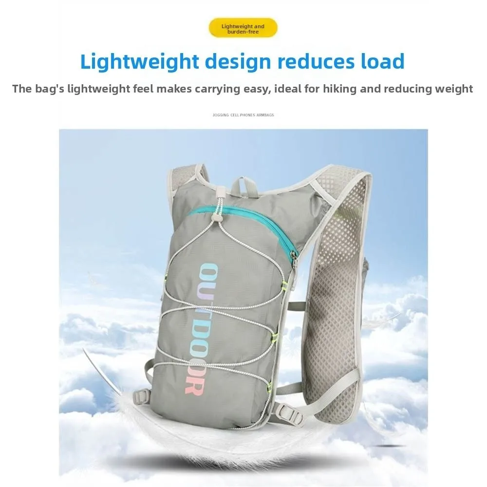 Breathable Hydration Pack Ultra-light Multiple Pockets Running Hydration Vest Adjustable Waterproof Hydration Jogging Vest