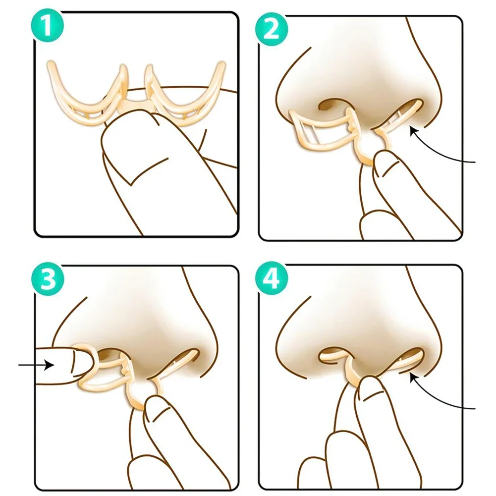 Dilatador Nasal para reducción de ronquidos, dispositivo Anti ronquidos, aumento del flujo de aire, Clip Nasal de silicona, mejora el sueño y los