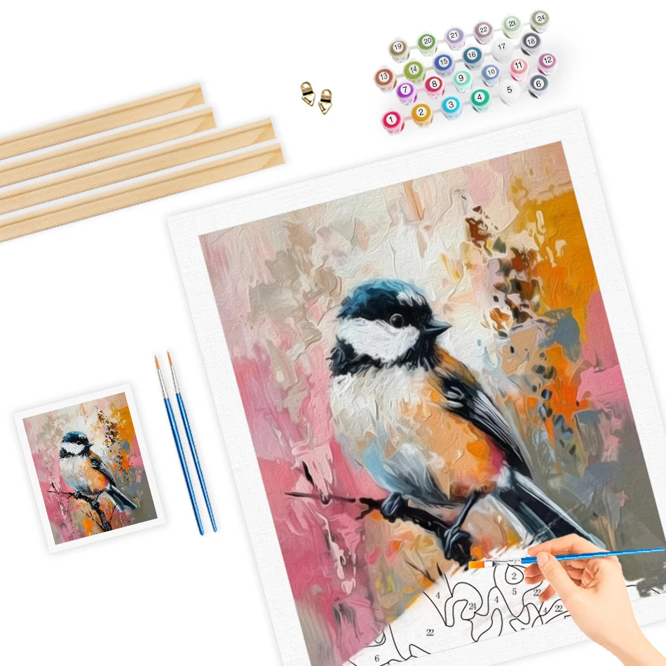 RUOPOTY الطلاء بالأرقام الحيوانات رسم لوحات على أرقام قماش التلوين بواسطة أرقام اليدوية مجموعات الصور الحديثة ديكور الغرفة #3