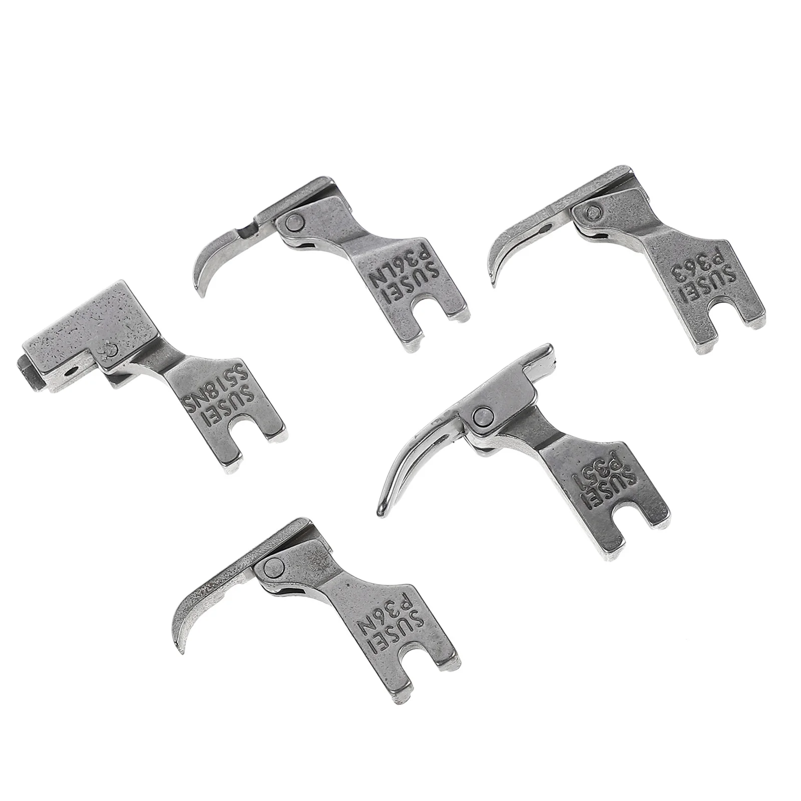 5 قطعة ماكينة خياطة صناعية قطعة قدم الضغط مجموعة قوية الصلب السلس غرزة الأداء العالمي صالح التبعي