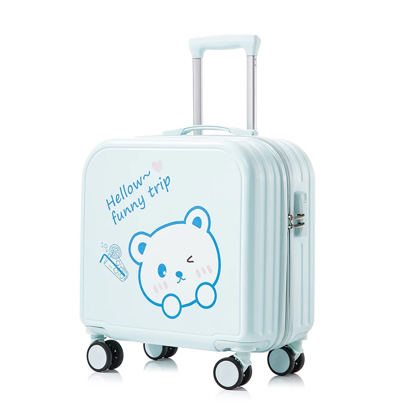 Travel bags for children Cute fashion cartoon kids\' luggage small suitcase with wheels combination lock lightweight luggage