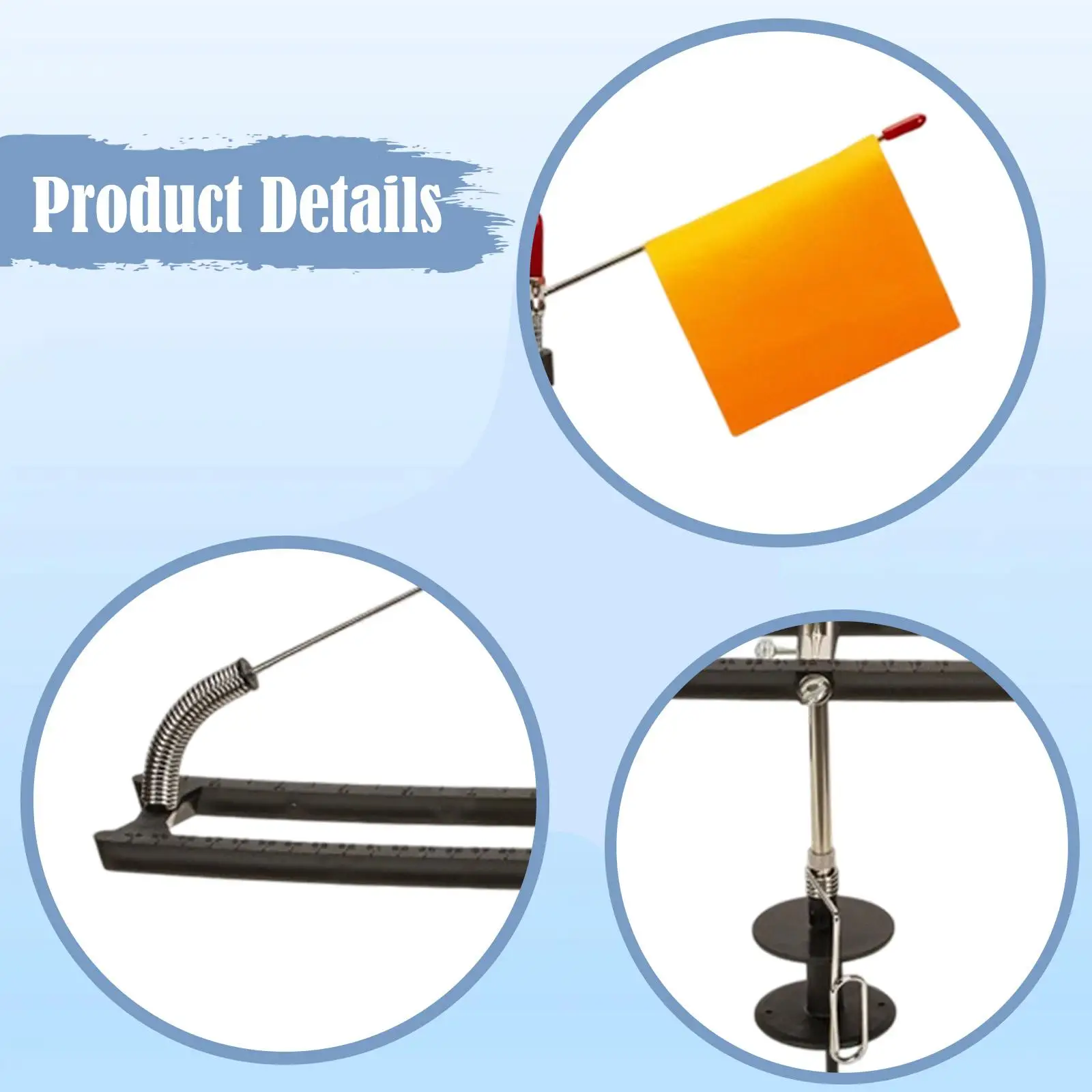 

Adjustable Ice Fishing Tip Up Stainless Steel Flag Fish Alarm Foldable Aid for Outdoor Winter Fishing Equipment