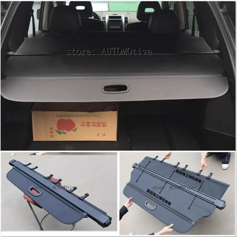 

Car Rear Trunk Security Shield Cargo Cover For Nissan Rogue X-Trail 2008.2009.2010.2011.2012.2013 High Qualit Auto Accessories