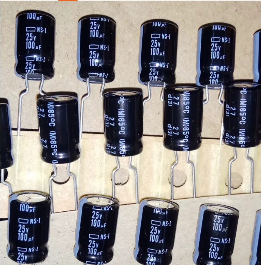 10pcs/lot Original Japan NIPPON NS-I 25V 100UF 8x12mm antique rare item copper foot audio electrolytic capacitor free shipping