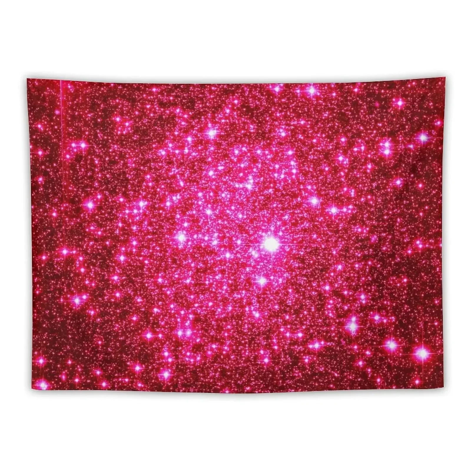 Galaxy Sparkle Stars Hot Pink Tapestry Decorative Wall Murals Aesthetic Decoration Funny Home Decor Aesthetic Tapestry