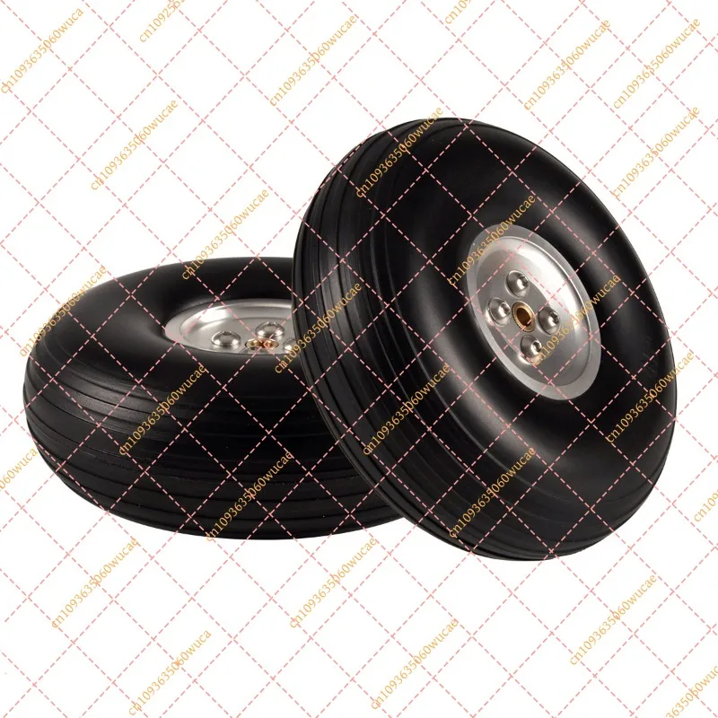 

1PC PU Wheel with Aluminum Copper Hub - 2/2.75/3/4/4.5/5 Inch Landing Gear Tire for RC Fixed Wing Airplane Model Aircraft Parts