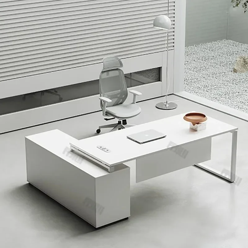 

Study Reception Computer Desk Table White Corner Writing Vanity Desk Organizers Storage Escritorios De Ordenador Home Furniture