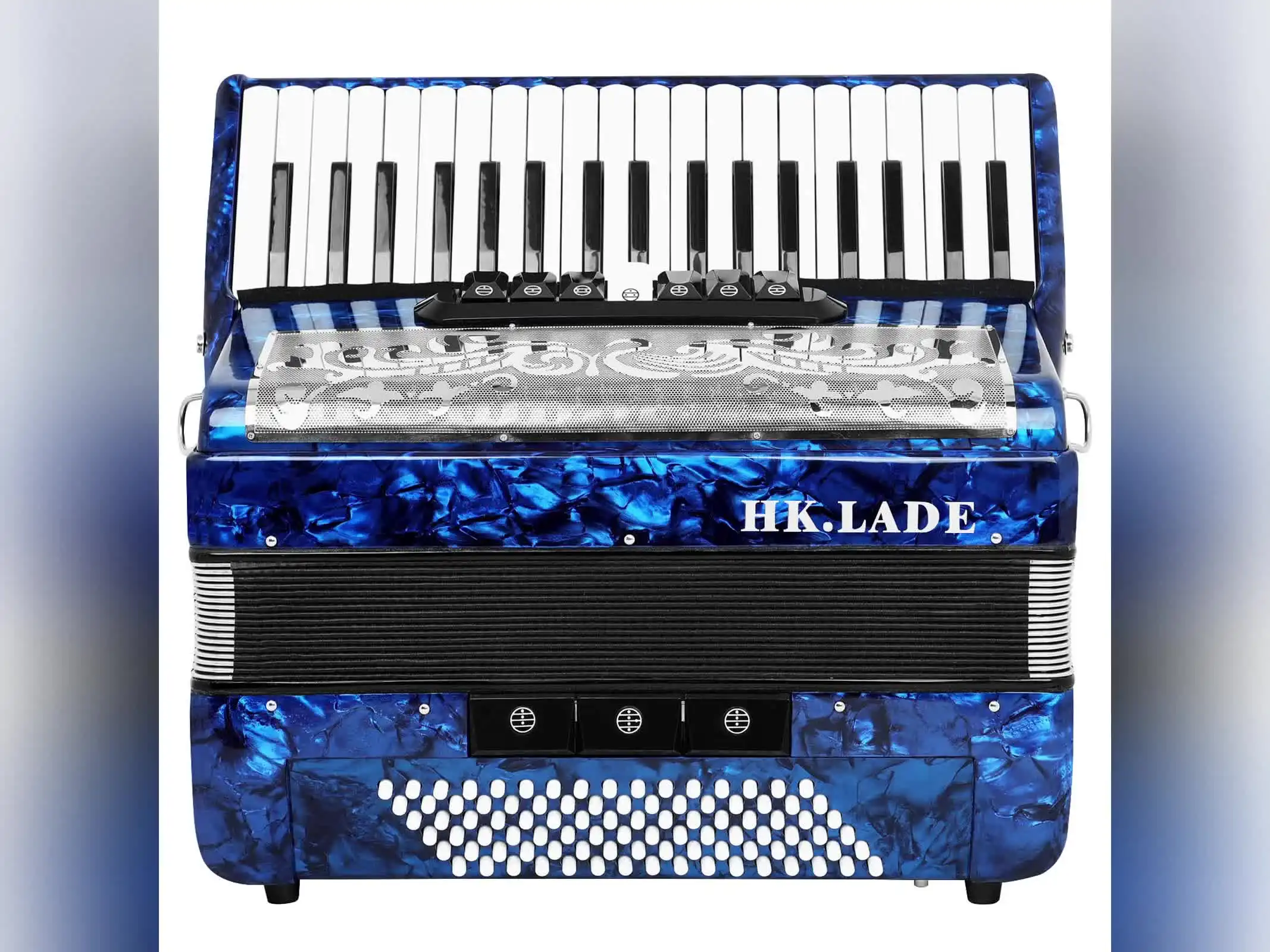 HK·LADE AH-180 アコーディオン 37 キー 96 バスキー ボタン式音声変更